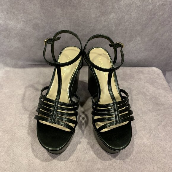 Kenneth Cole New York "Celia" Platform Wedge Sandals - Picture 3 of 8